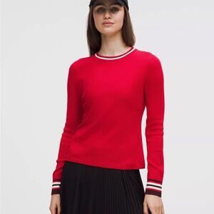 lululemon athletica Red Crew Neck Sweater